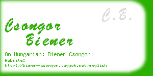 csongor biener business card